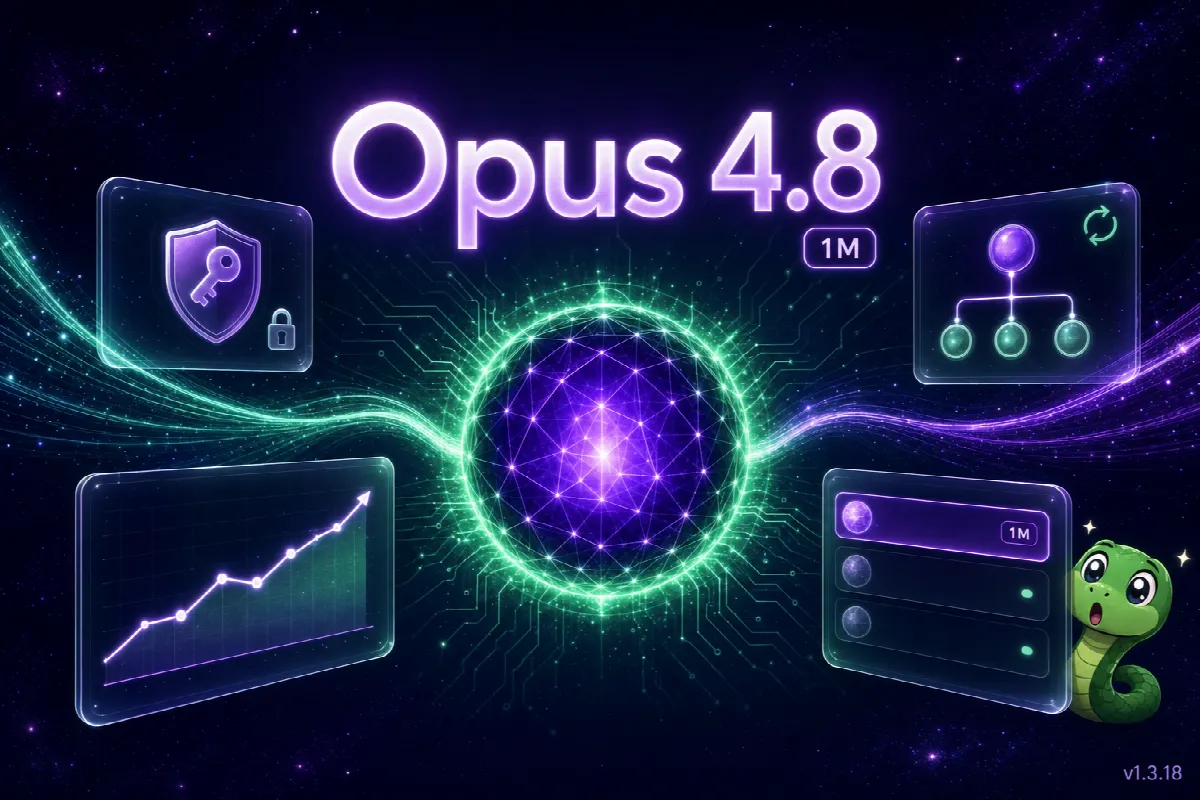 Elements v1.3.18 リリースアイキャッチ — Opus 4.8 対応、セキュリティ・サブセッション・応答速度の改善を象徴