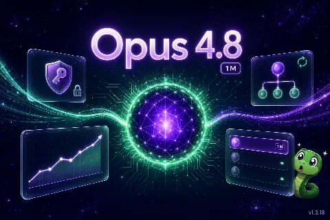 Elements v1.3.18 リリースアイキャッチ — Opus 4.8 対応、セキュリティ・サブセッション・応答速度の改善を象徴